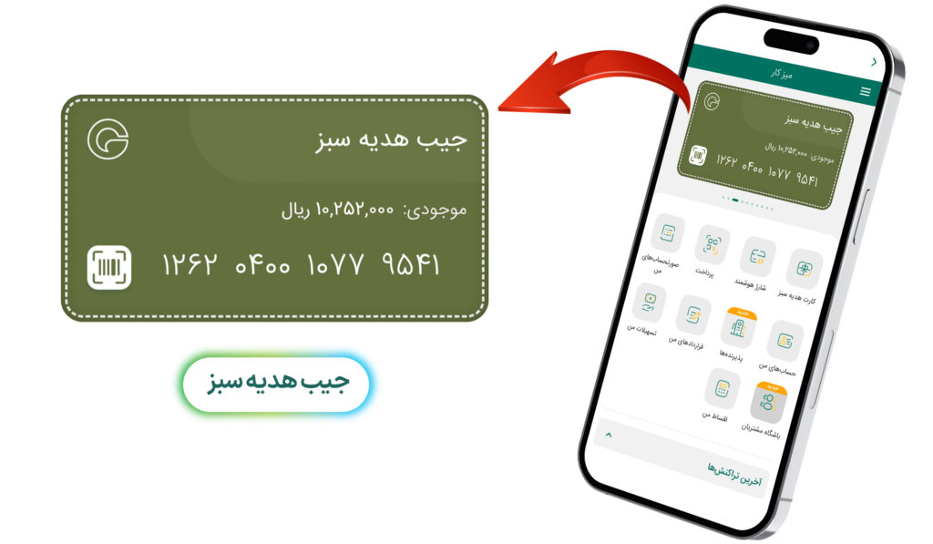 جیب هدیه سبز گرین‌پی
